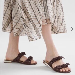 WHBM White House Black Market Braided
Woven Sandals brown size 8.5